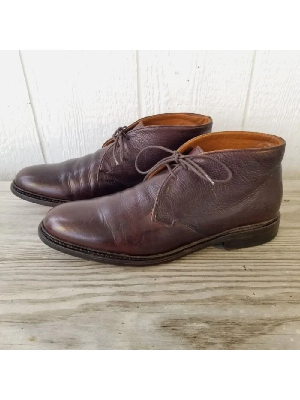 Frye Chukka Mens Brown Full Grain Leather High Top Boots 11.5 D 87882